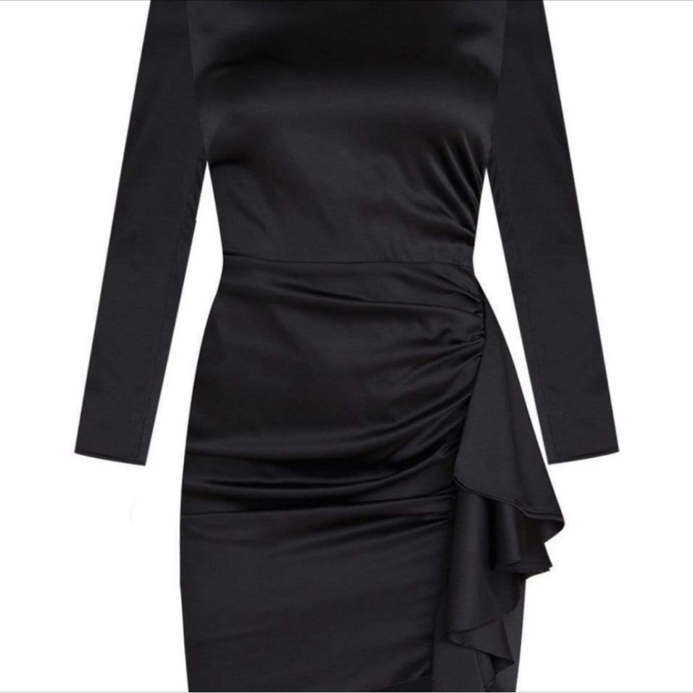 NWT VERONICA BEARD Black Rula Ruched Dress 4